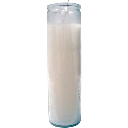 VELADORA CANDLE PLAIN SOLID WHITE