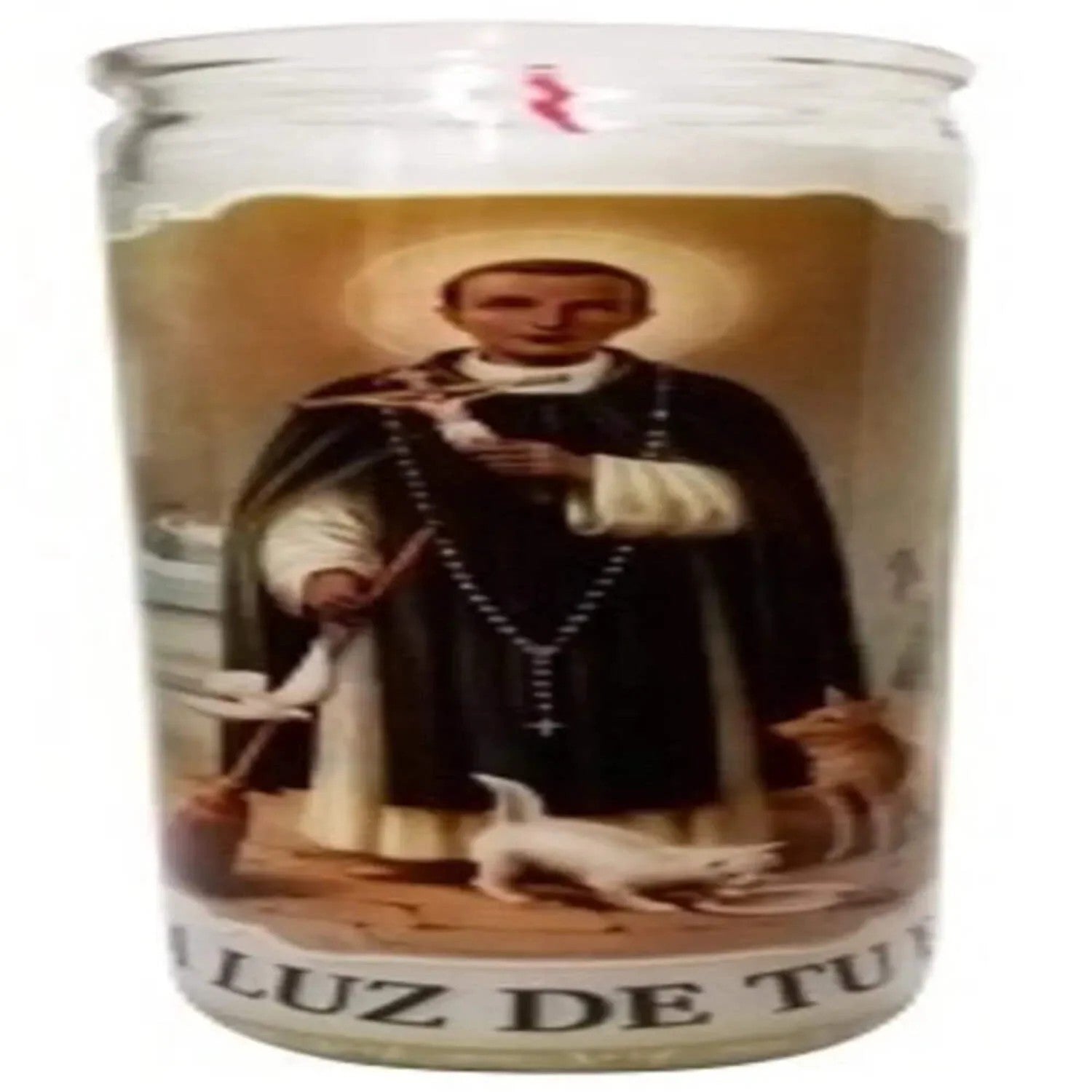VELADORA CANDLE SAN MARTIN PORRES WHITE