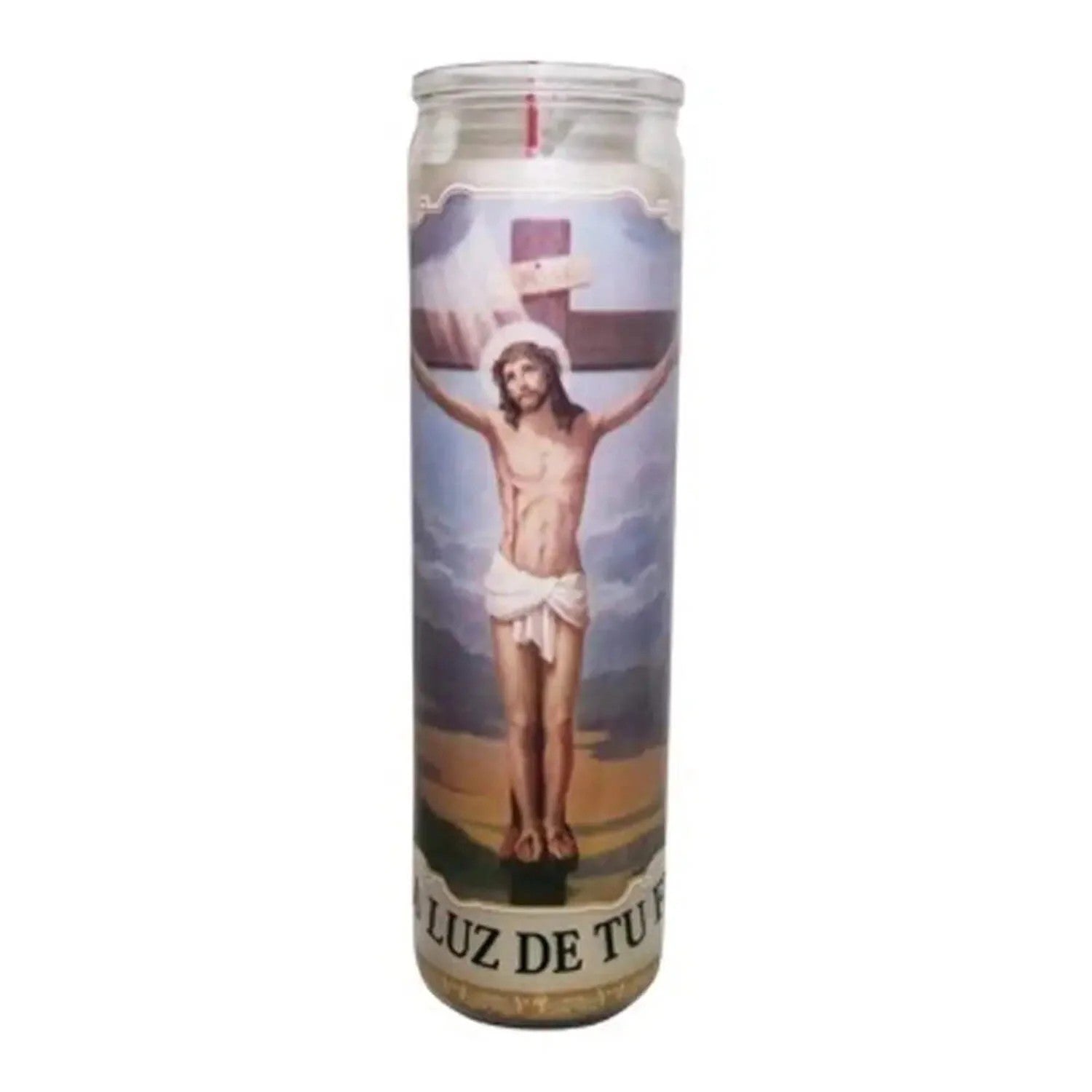 VELADORA CANDLE JESUS CRUCIFICADO