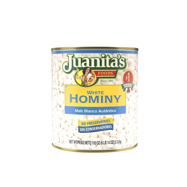 JUANITA'S WHITE HOMINY NEW 6/10