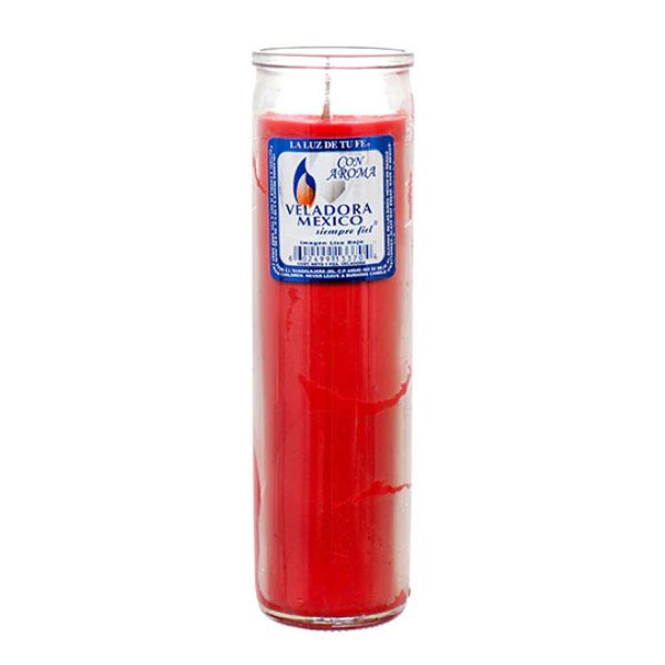 VELADORA CANDLE SOLID RED